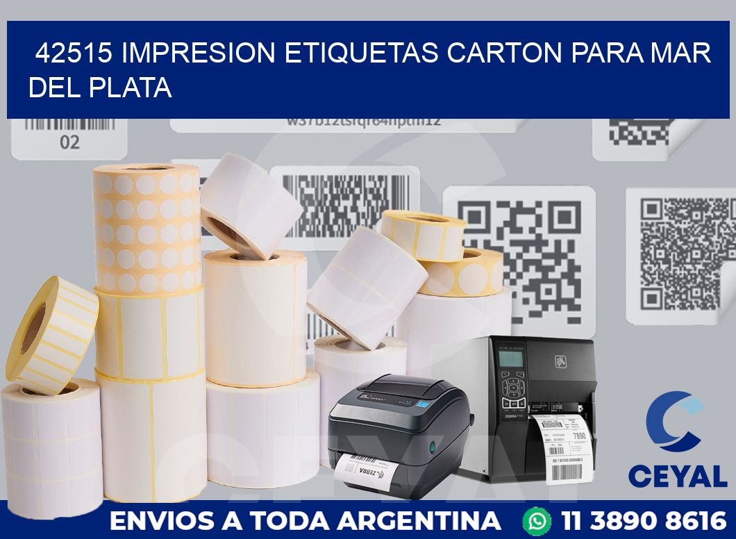 42515 IMPRESION ETIQUETAS CARTON PARA MAR DEL PLATA