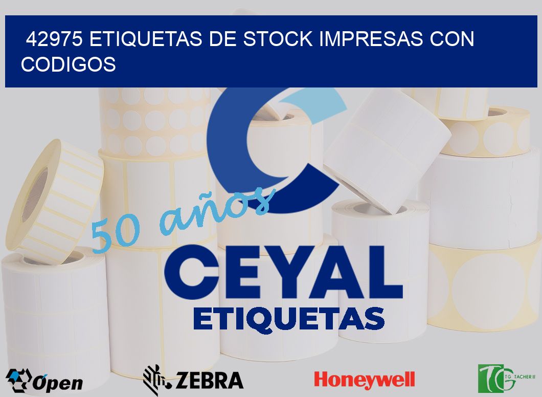 42975 ETIQUETAS DE STOCK IMPRESAS CON CODIGOS