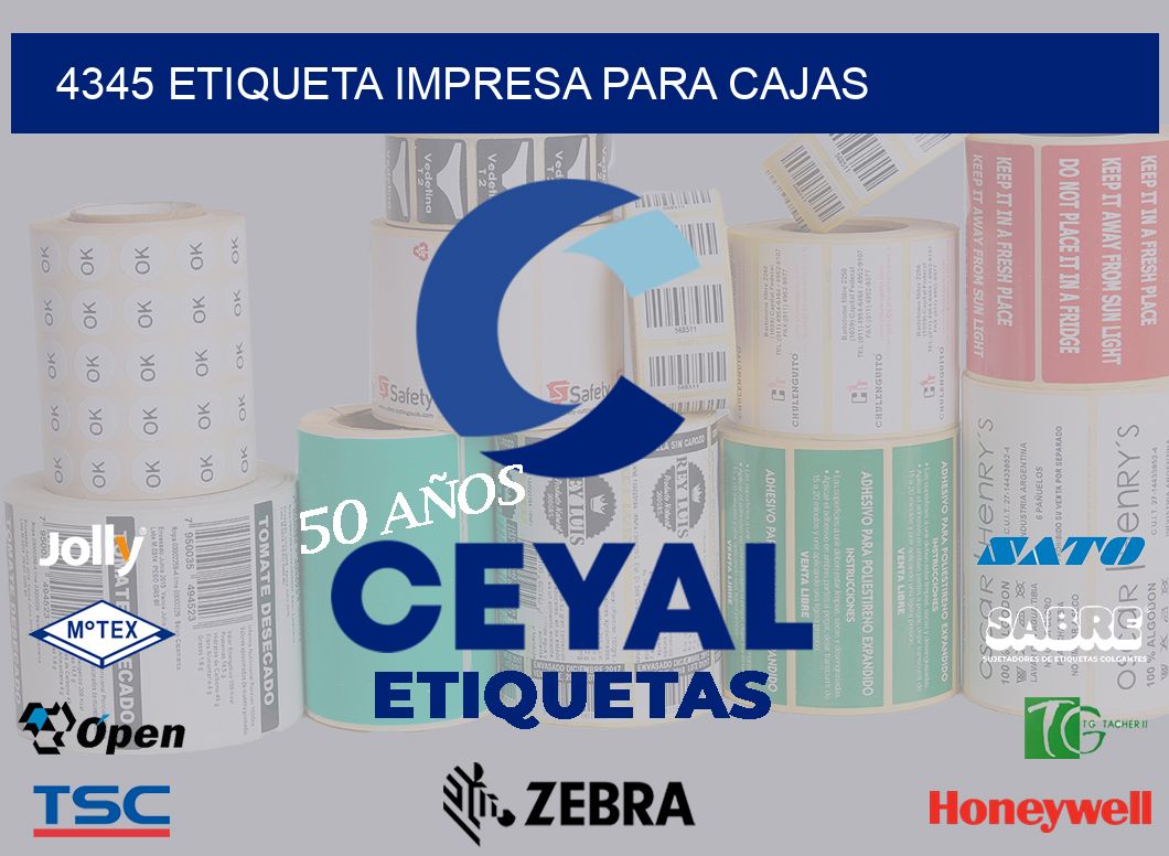 4345 ETIQUETA IMPRESA PARA CAJAS