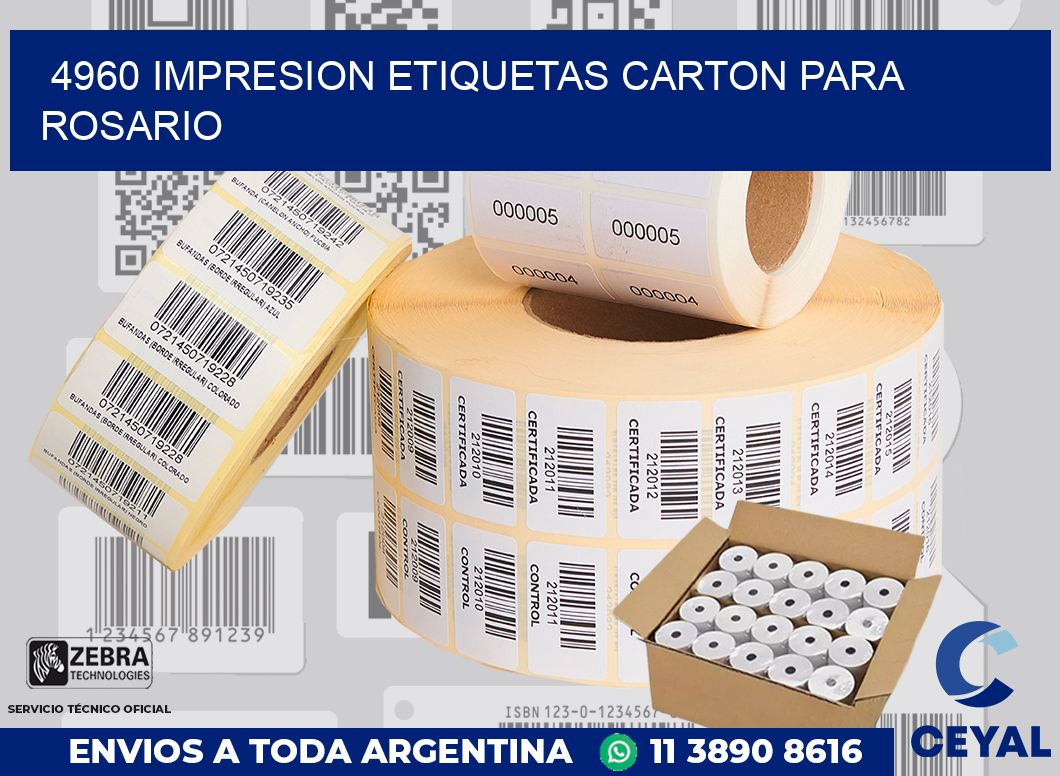 4960 IMPRESION ETIQUETAS CARTON PARA ROSARIO