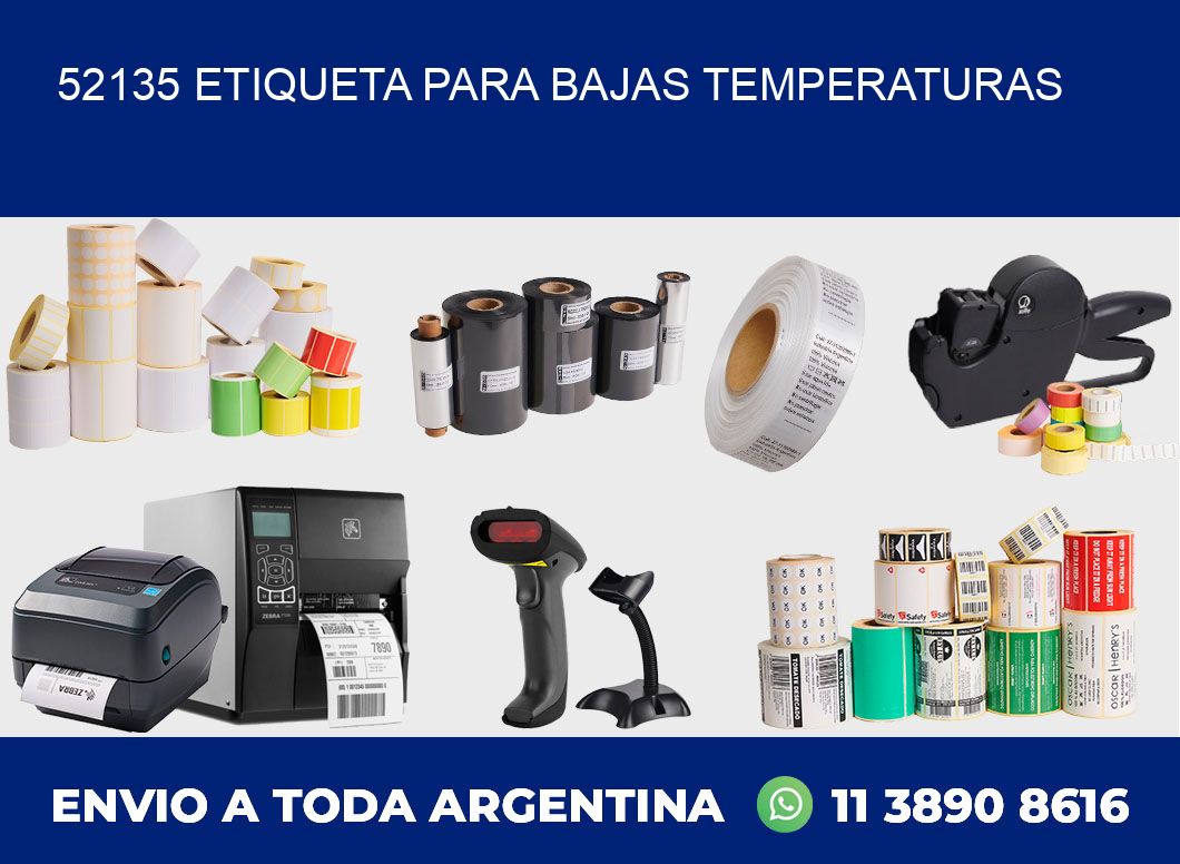 52135 ETIQUETA PARA BAJAS TEMPERATURAS