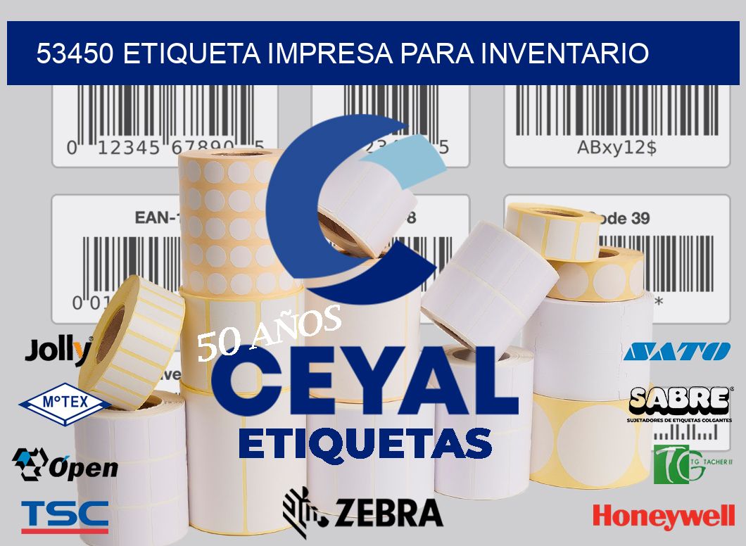 53450 ETIQUETA IMPRESA PARA INVENTARIO