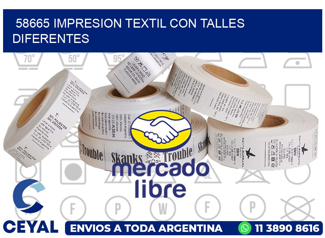 58665 IMPRESION TEXTIL CON TALLES DIFERENTES