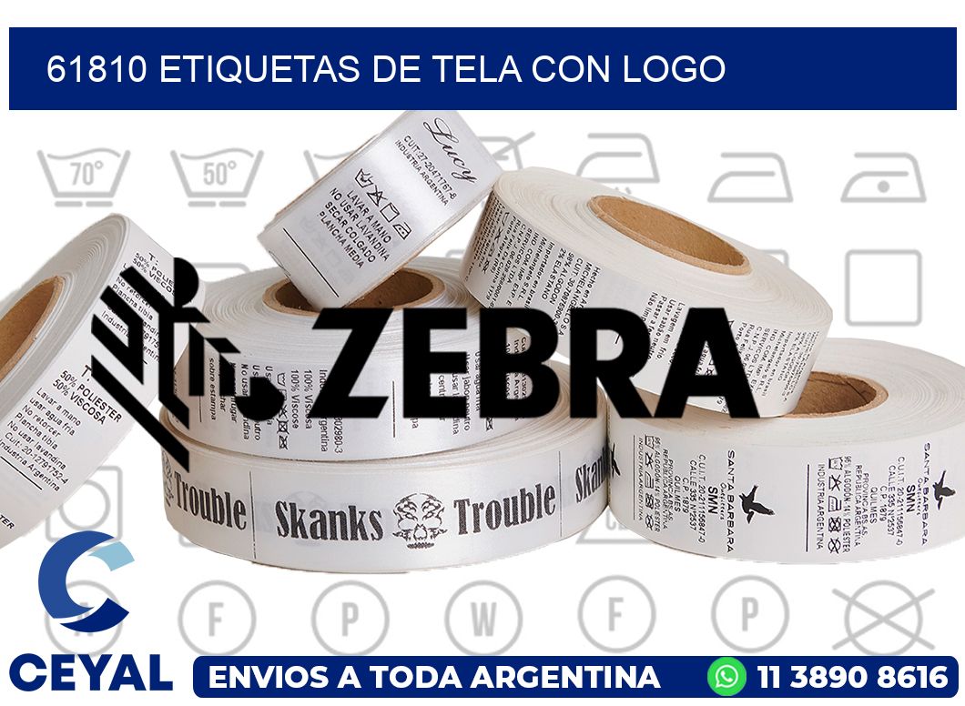 61810 ETIQUETAS DE TELA CON LOGO