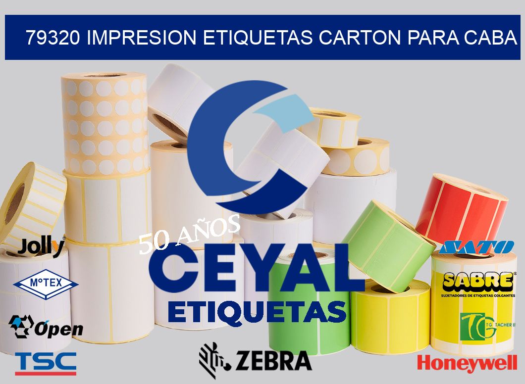 79320 IMPRESION ETIQUETAS CARTON PARA CABA