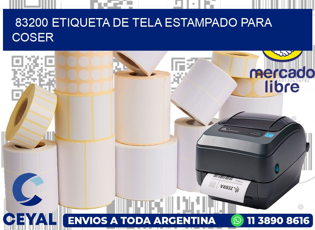 83200 ETIQUETA DE TELA ESTAMPADO PARA COSER