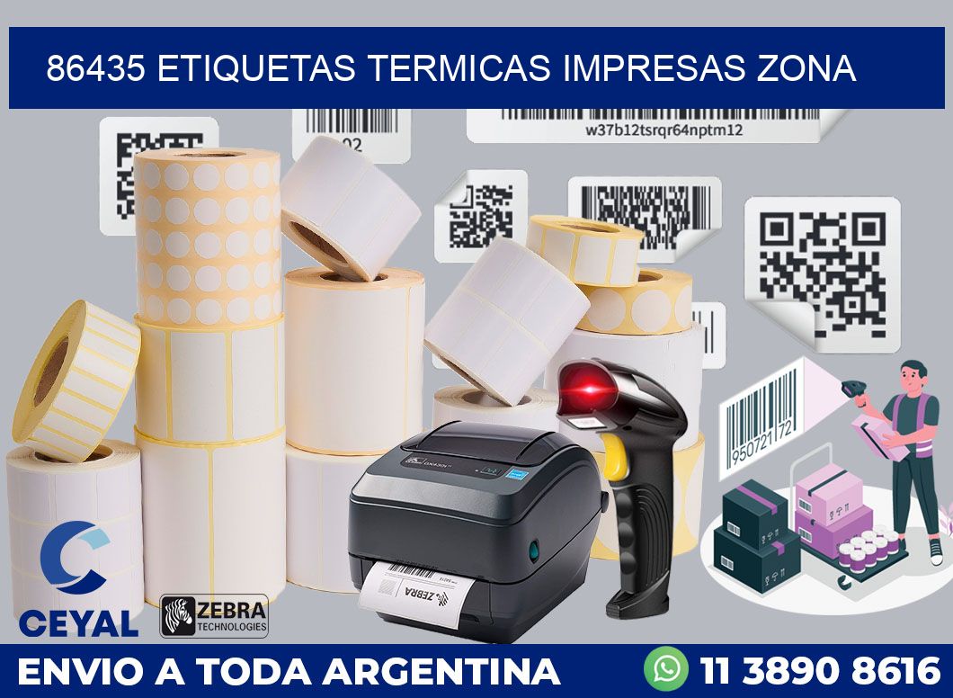 86435 ETIQUETAS TERMICAS IMPRESAS ZONA