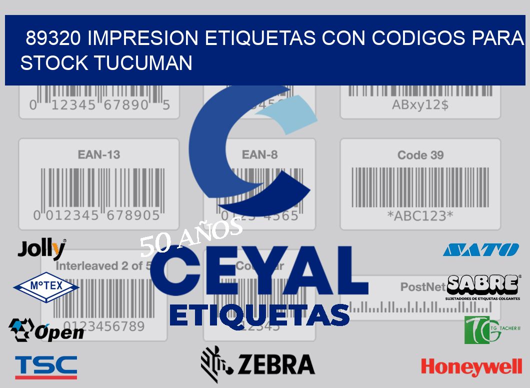 89320 IMPRESION ETIQUETAS CON CODIGOS PARA STOCK TUCUMAN