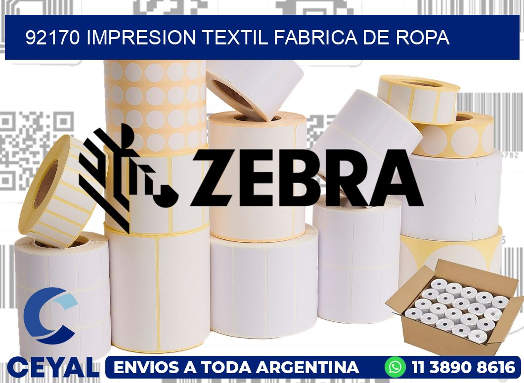 92170 IMPRESION TEXTIL FABRICA DE ROPA