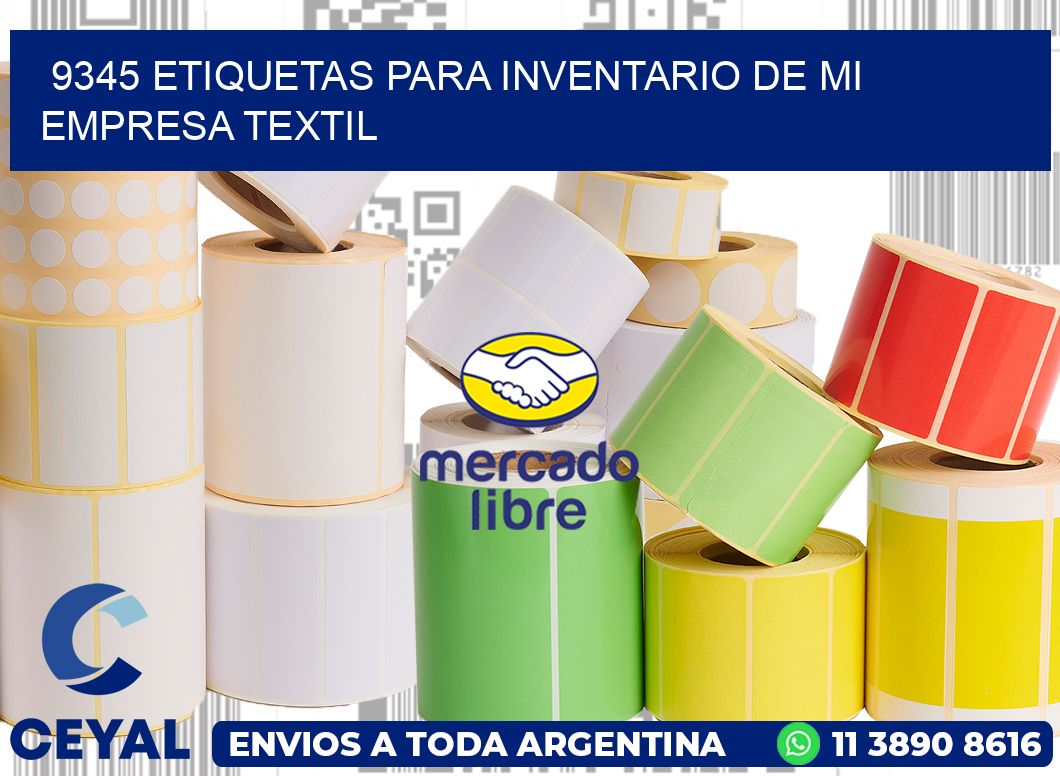 9345 ETIQUETAS PARA INVENTARIO DE MI EMPRESA TEXTIL