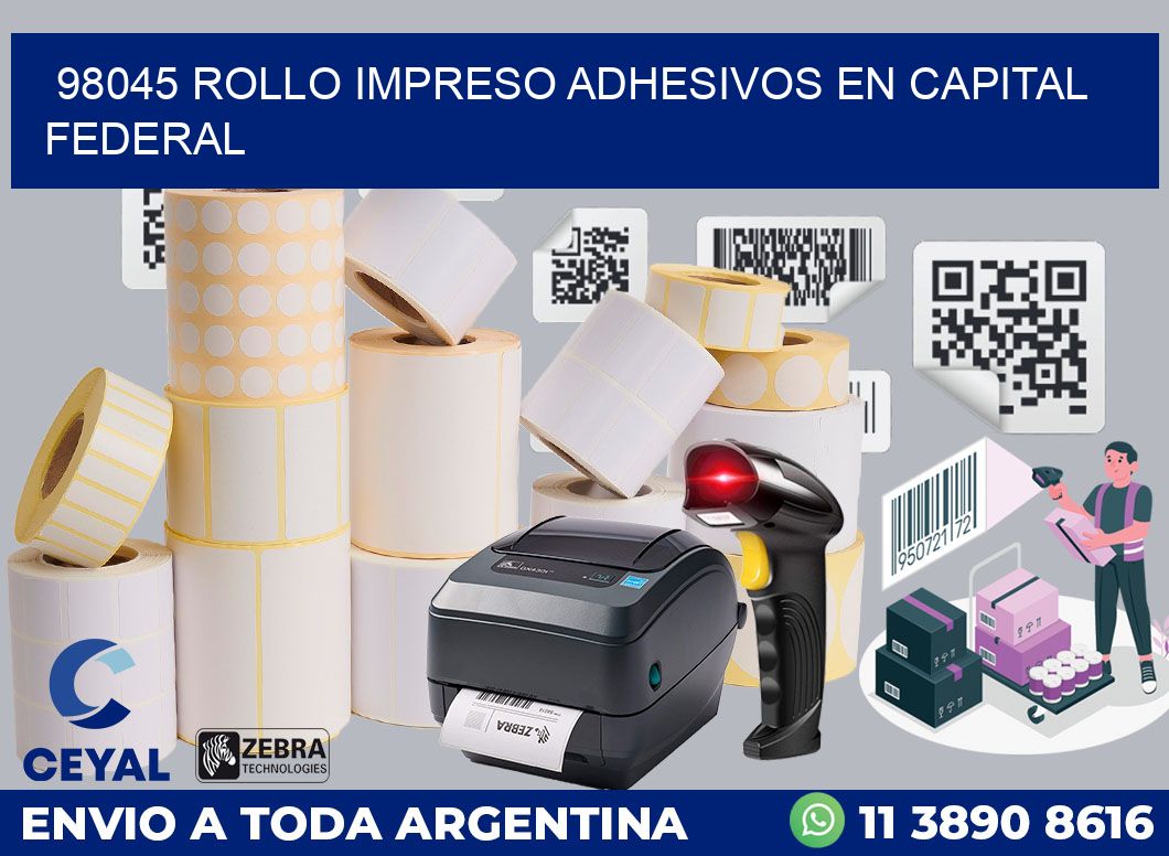 98045 ROLLO IMPRESO ADHESIVOS EN CAPITAL FEDERAL