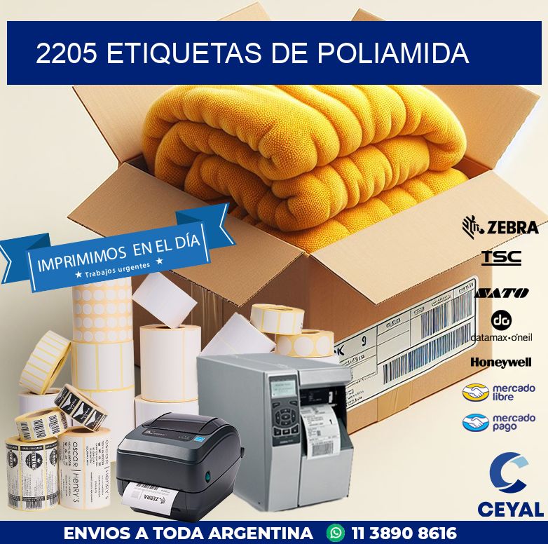 2205 ETIQUETAS DE POLIAMIDA