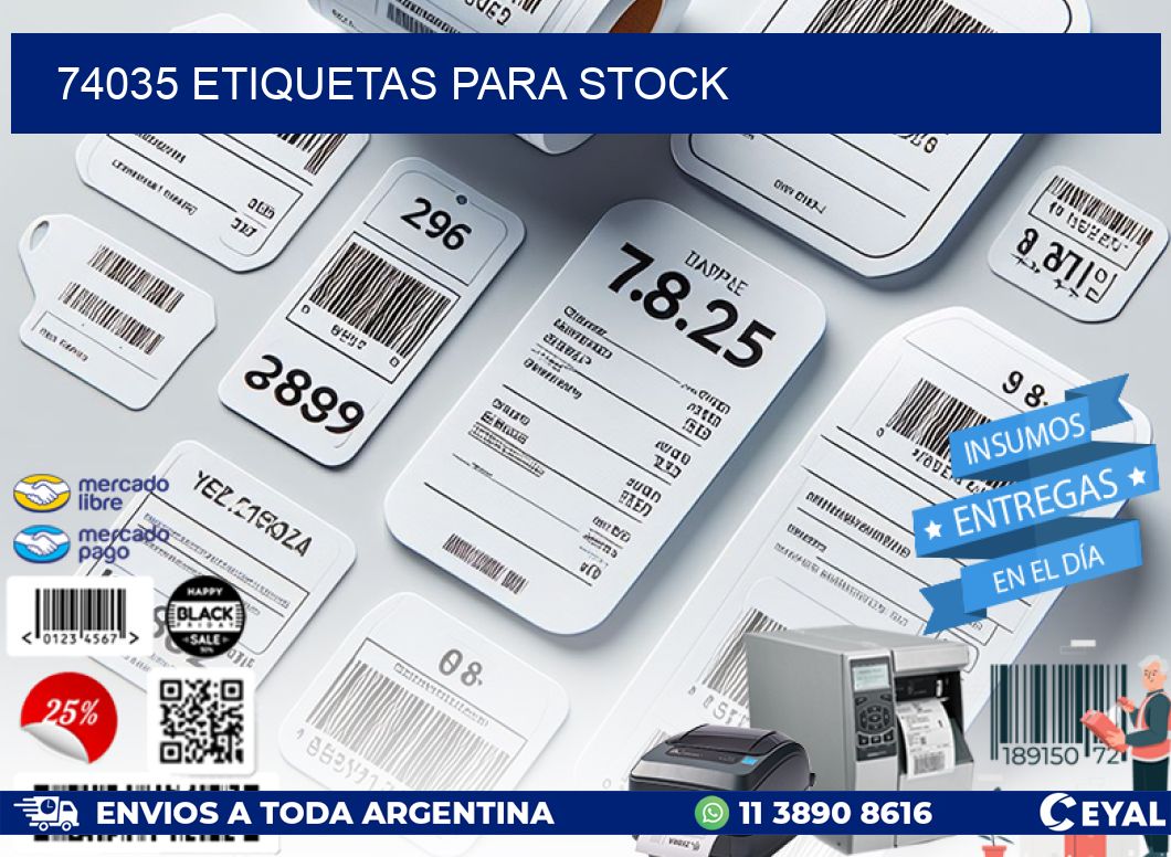 74035 ETIQUETAS PARA STOCK