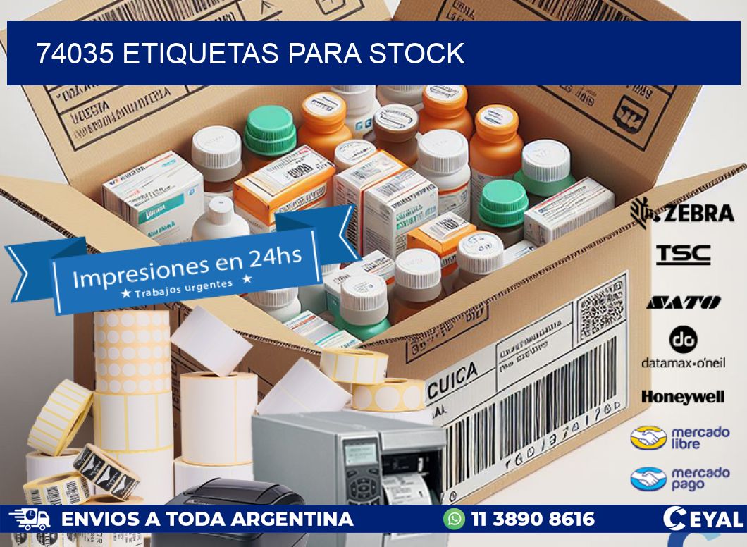 74035 ETIQUETAS PARA STOCK