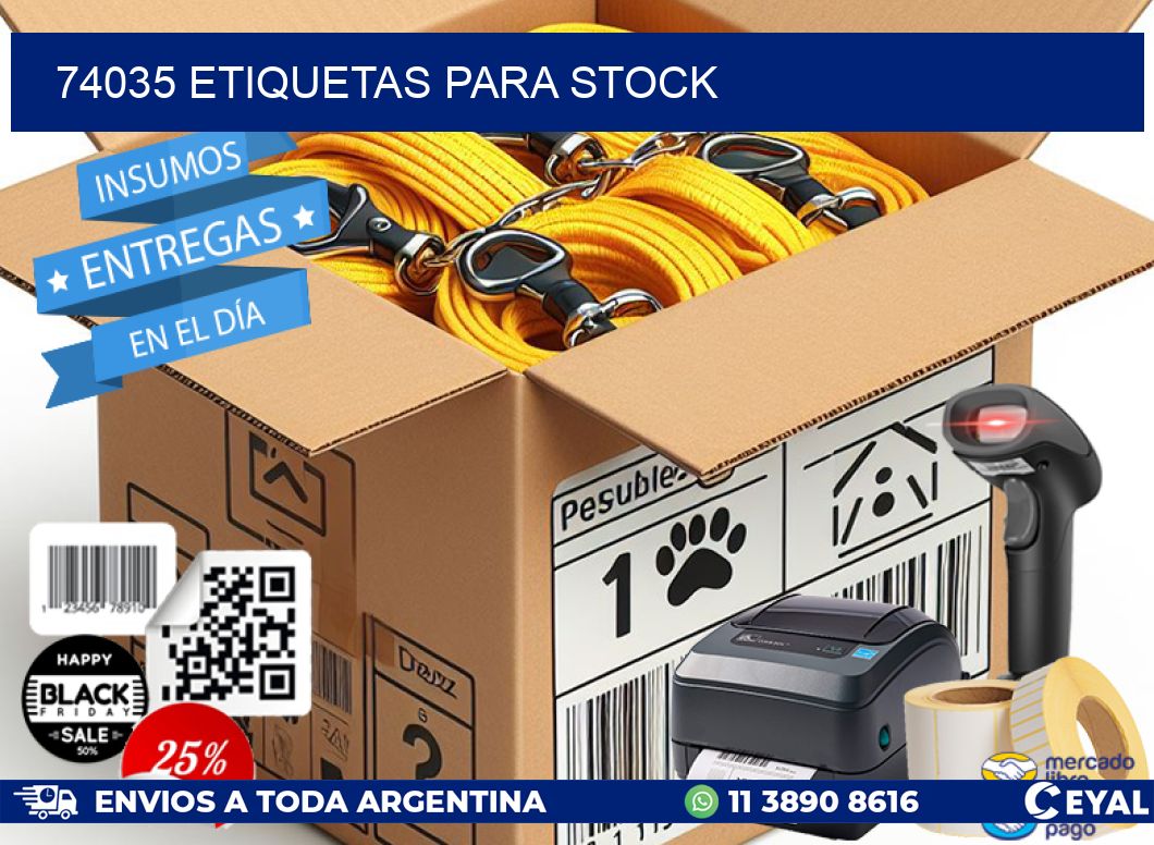 74035 ETIQUETAS PARA STOCK