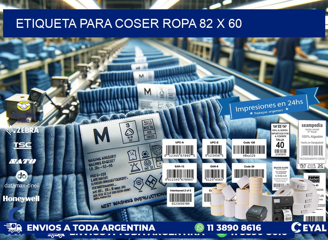 ETIQUETA PARA COSER ROPA 82 x 60