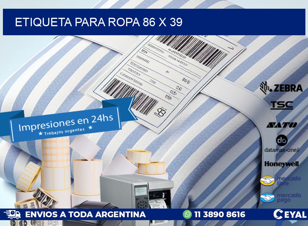 ETIQUETA PARA ROPA 86 x 39