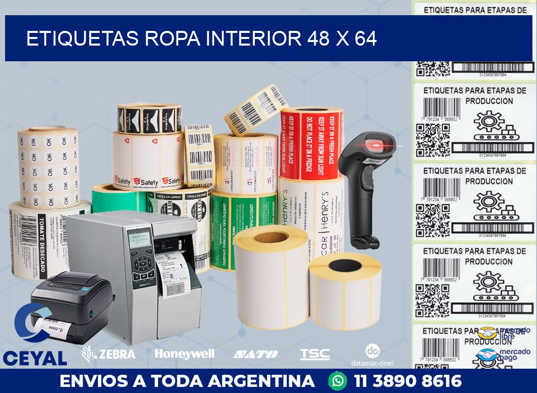 ETIQUETAS ROPA INTERIOR 48 x 64