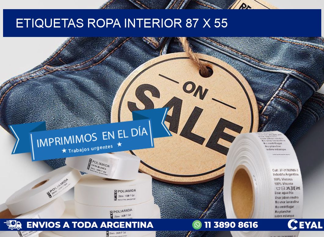 ETIQUETAS ROPA INTERIOR 87 x 55