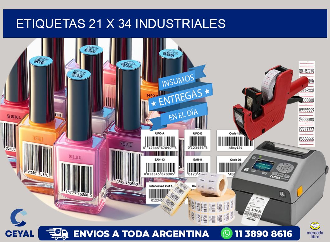 ETIQUETAS 21 x 34 INDUSTRIALES