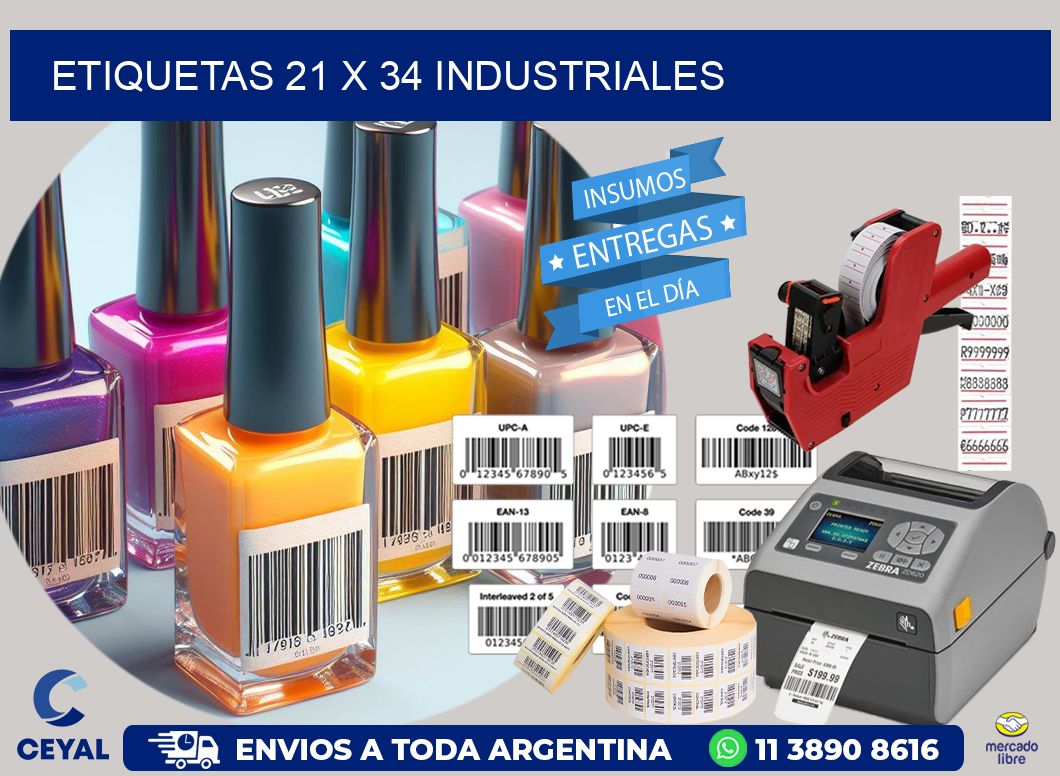 ETIQUETAS 21 x 34 INDUSTRIALES