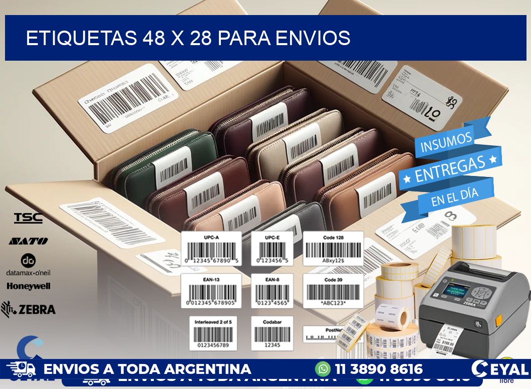 ETIQUETAS 48 x 28 PARA ENVIOS