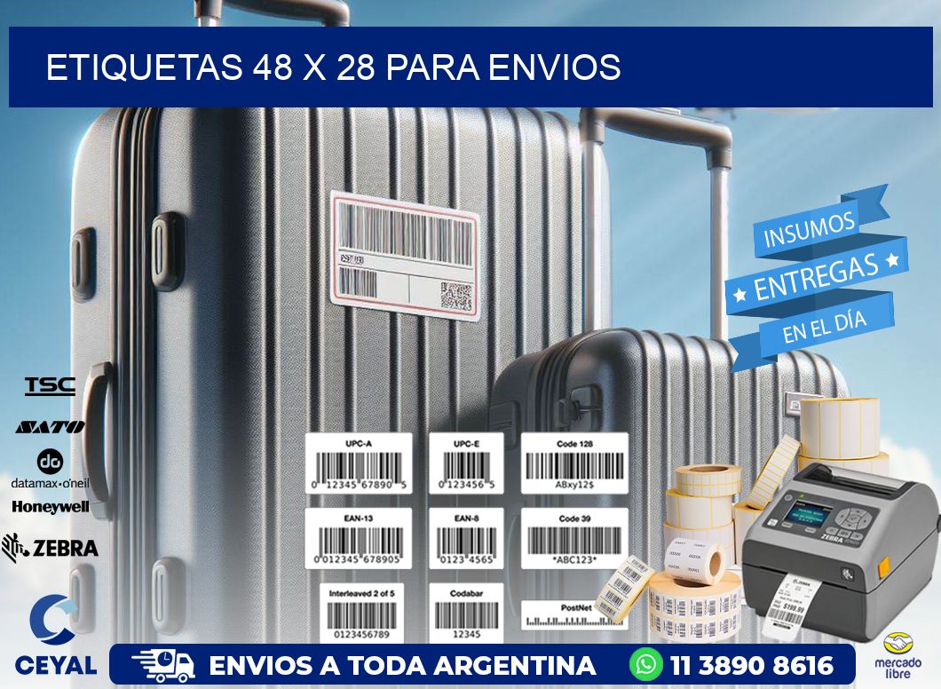 ETIQUETAS 48 x 28 PARA ENVIOS