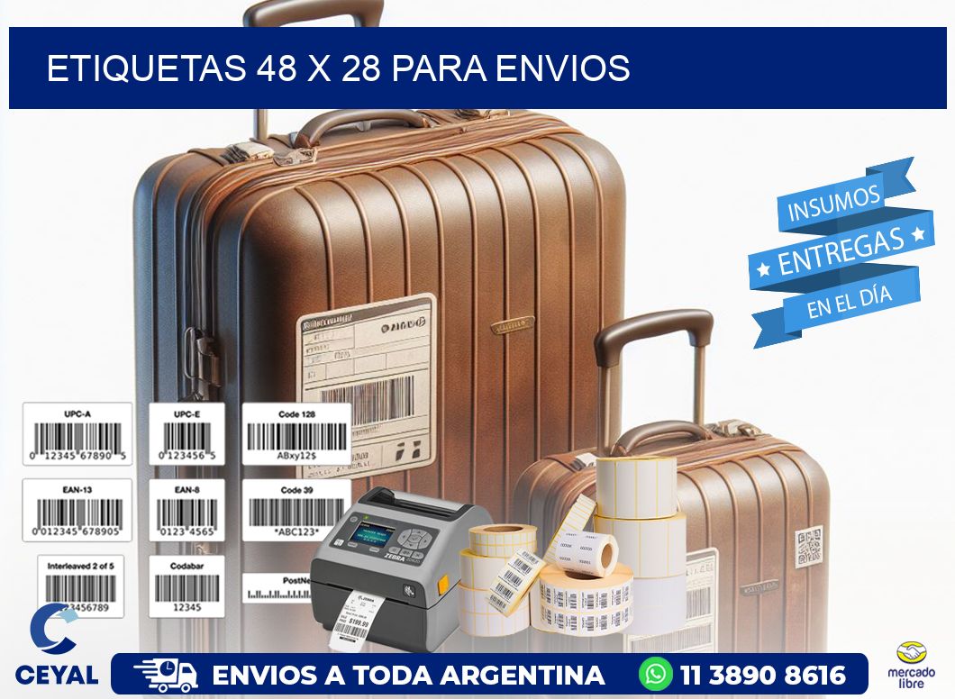 ETIQUETAS 48 x 28 PARA ENVIOS