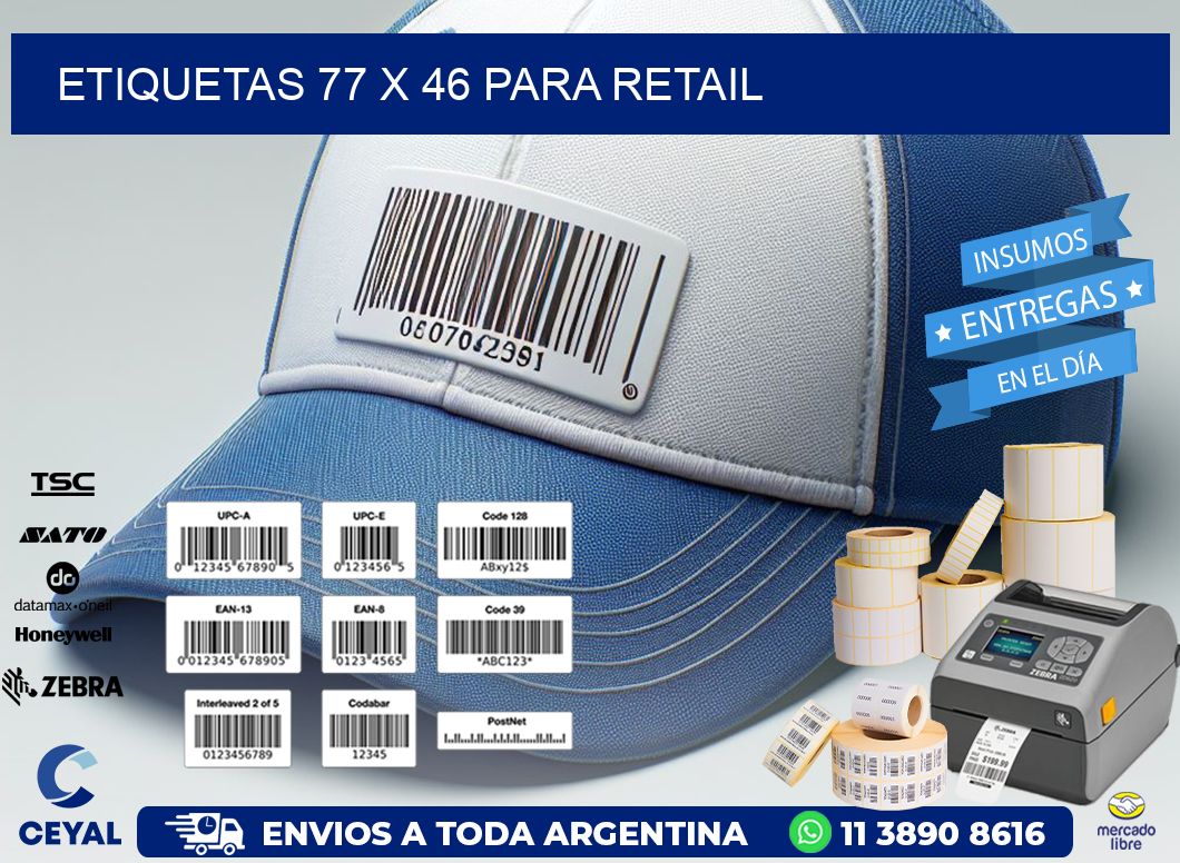 ETIQUETAS 77 x 46 PARA RETAIL