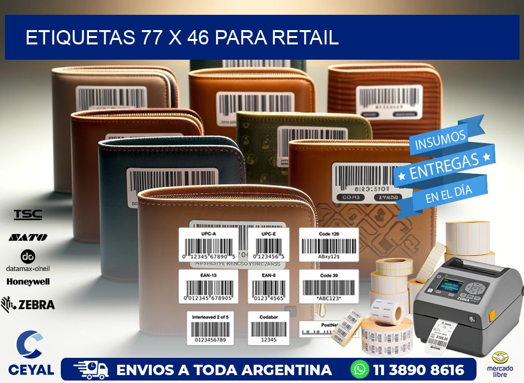 ETIQUETAS 77 x 46 PARA RETAIL