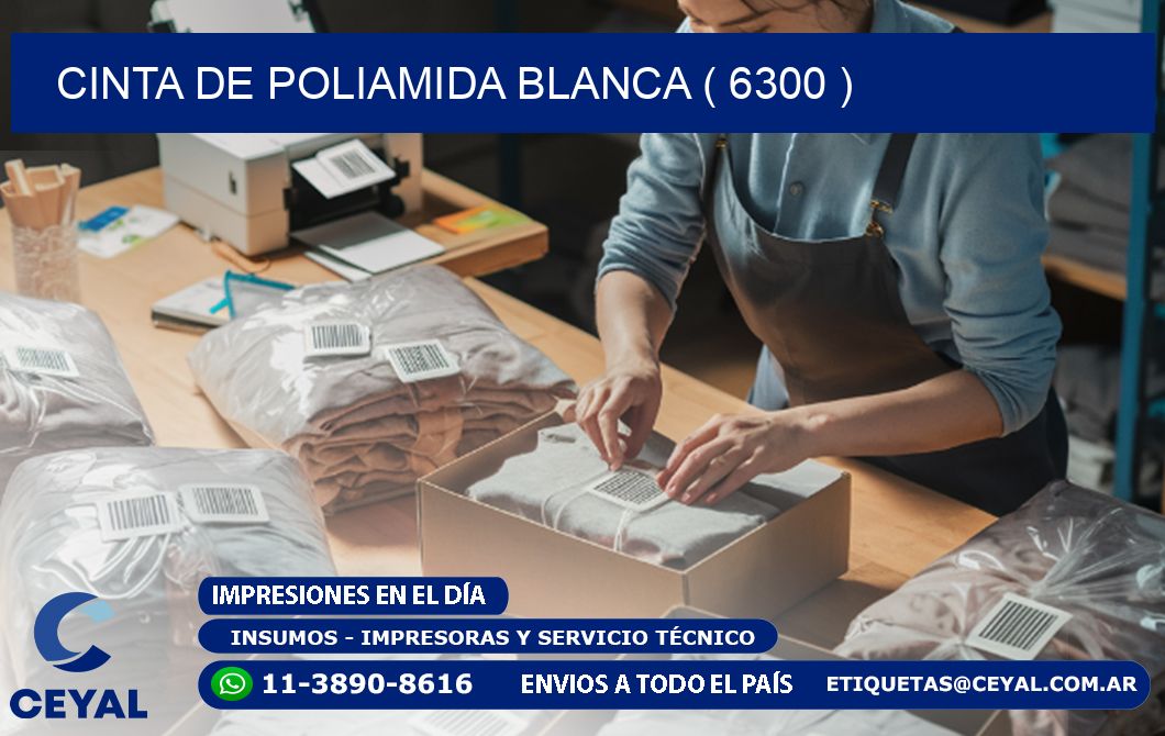 CINTA DE POLIAMIDA BLANCA ( 6300 )