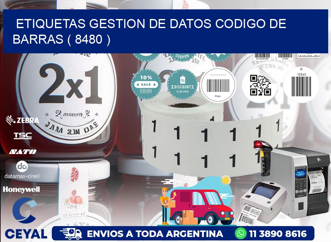 ETIQUETAS GESTION DE DATOS CODIGO DE BARRAS ( 8480 )