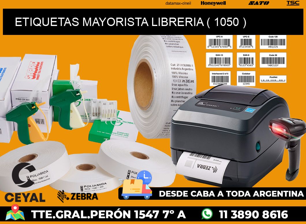 ETIQUETAS MAYORISTA LIBRERIA ( 1050 )