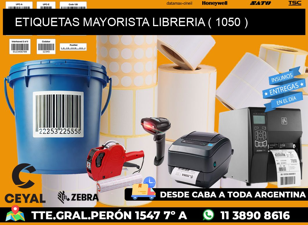 ETIQUETAS MAYORISTA LIBRERIA ( 1050 )