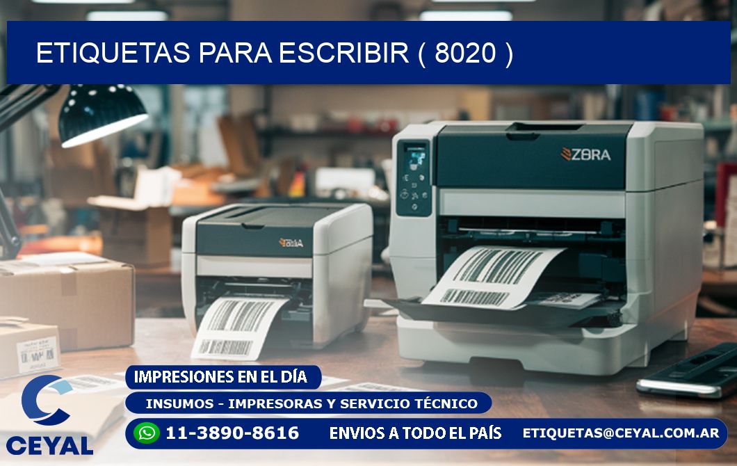 ETIQUETAS PARA ESCRIBIR ( 8020 )