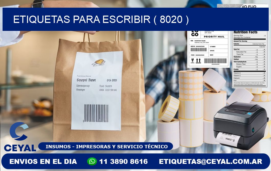 ETIQUETAS PARA ESCRIBIR ( 8020 )