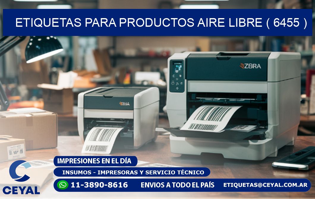 ETIQUETAS PARA PRODUCTOS AIRE LIBRE ( 6455 )