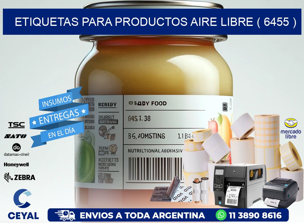 ETIQUETAS PARA PRODUCTOS AIRE LIBRE ( 6455 )