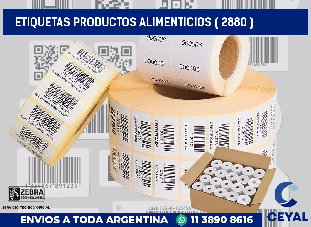 ETIQUETAS PRODUCTOS ALIMENTICIOS ( 2880 )