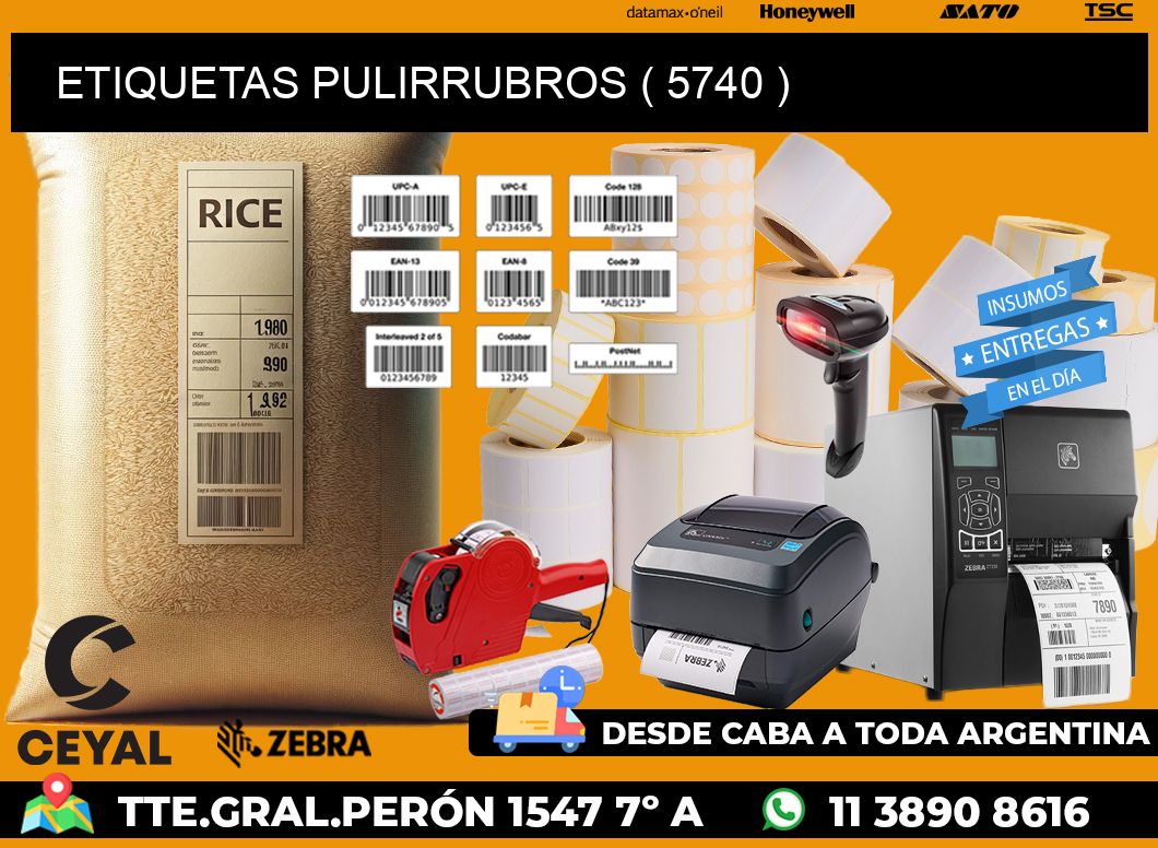 ETIQUETAS PULIRRUBROS ( 5740 )