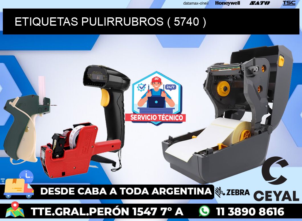 ETIQUETAS PULIRRUBROS ( 5740 )