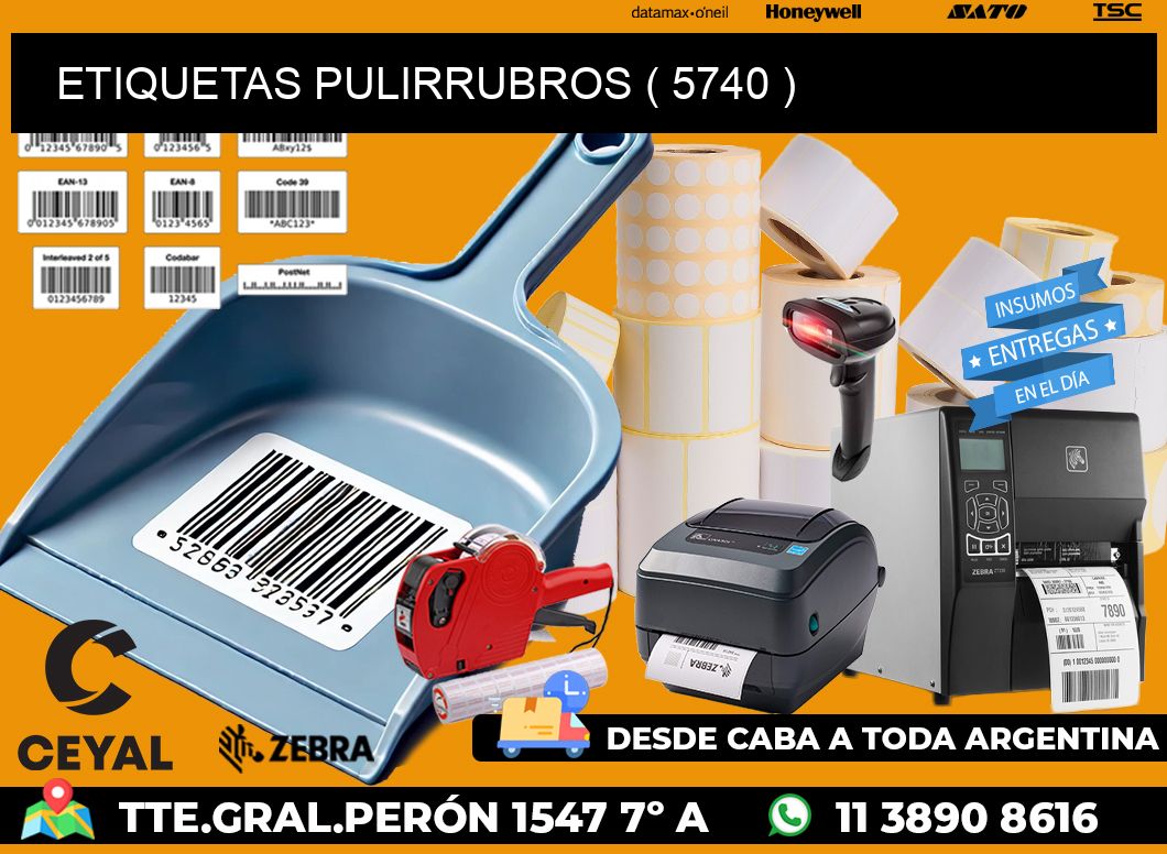 ETIQUETAS PULIRRUBROS ( 5740 )