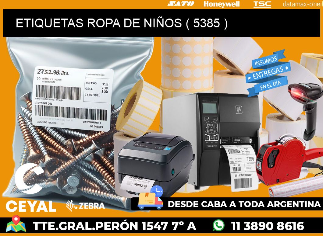 ETIQUETAS ROPA DE NIÑOS ( 5385 )