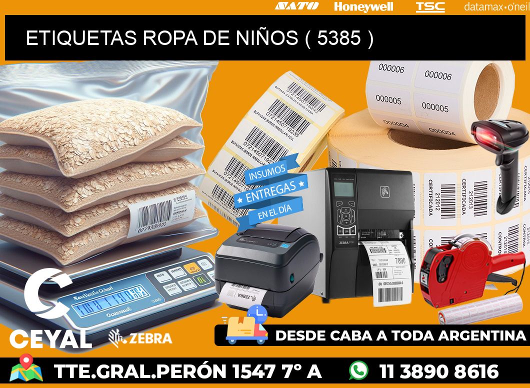 ETIQUETAS ROPA DE NIÑOS ( 5385 )