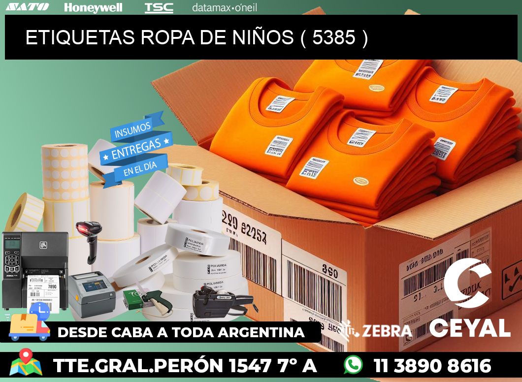 ETIQUETAS ROPA DE NIÑOS ( 5385 )