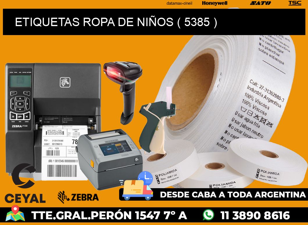 ETIQUETAS ROPA DE NIÑOS ( 5385 )