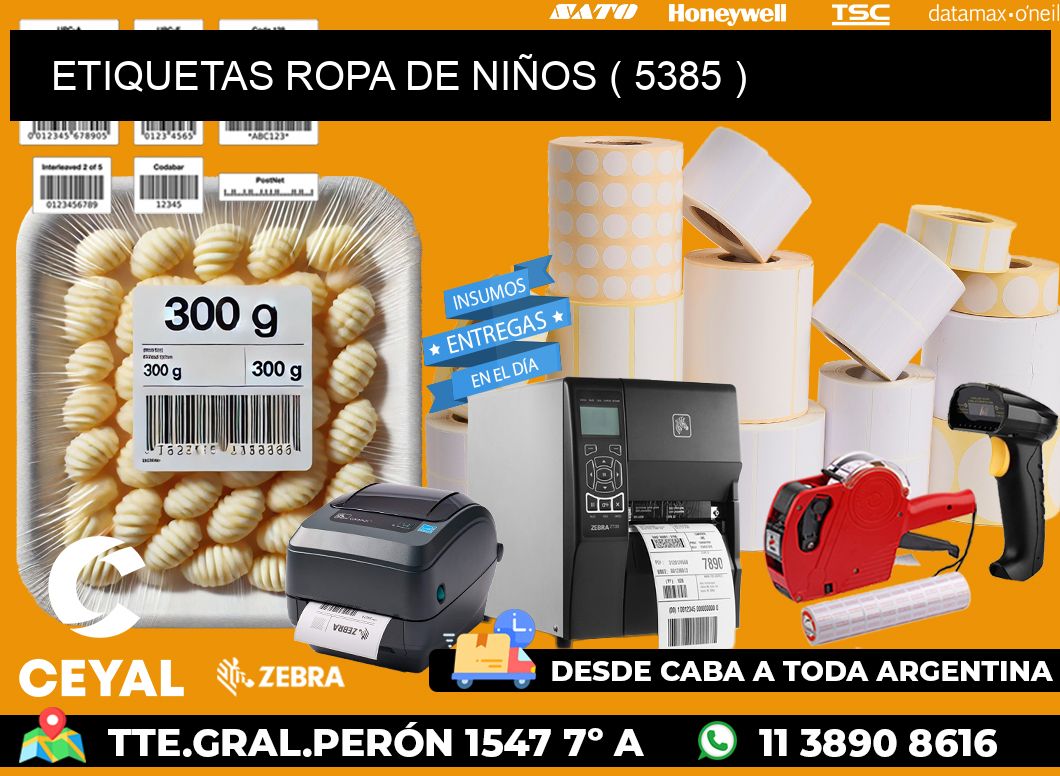 ETIQUETAS ROPA DE NIÑOS ( 5385 )