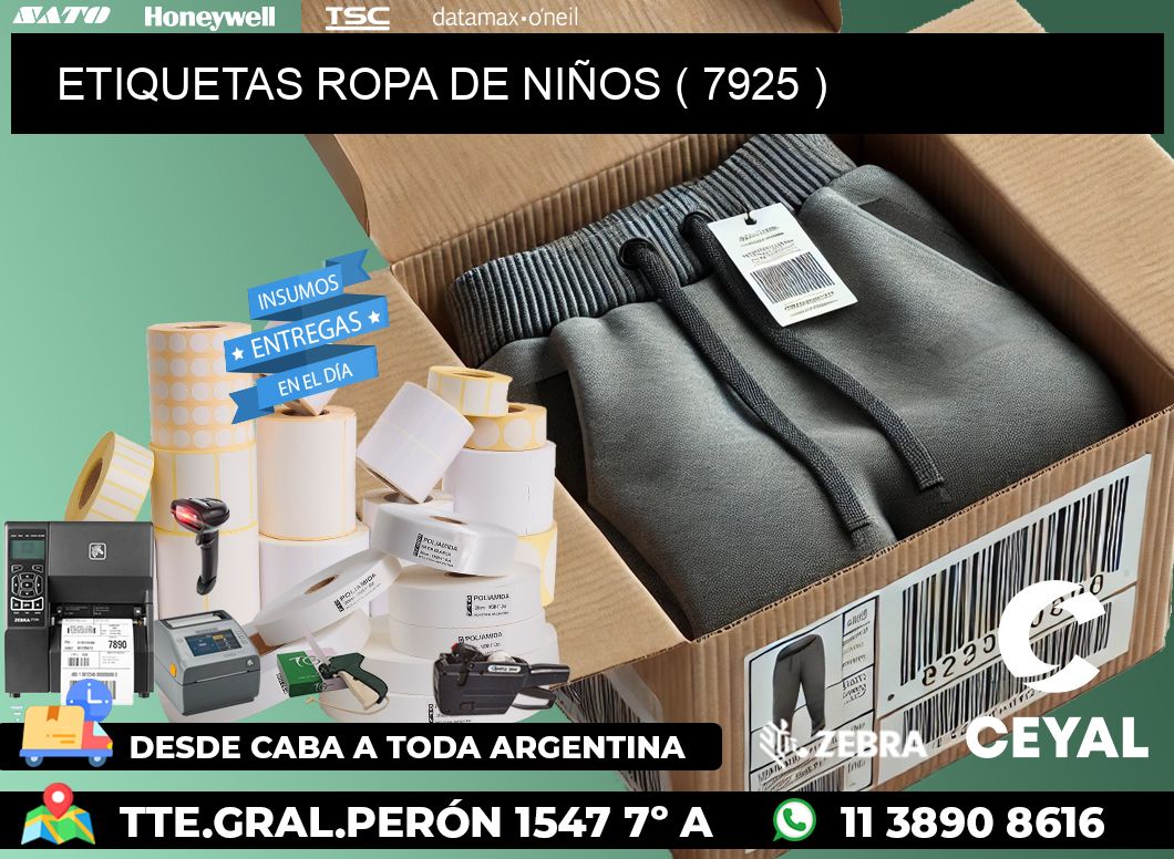 ETIQUETAS ROPA DE NIÑOS ( 7925 )