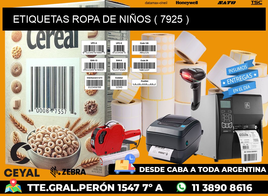 ETIQUETAS ROPA DE NIÑOS ( 7925 )