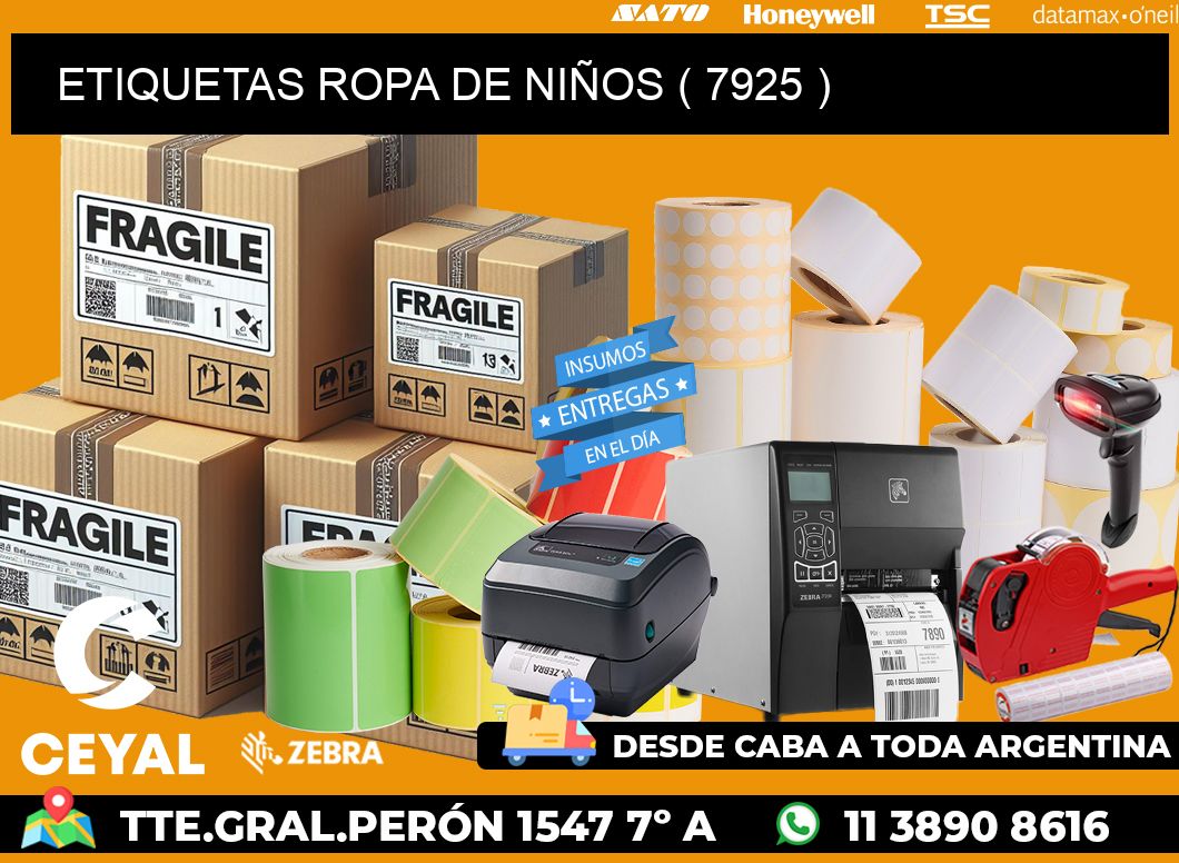 ETIQUETAS ROPA DE NIÑOS ( 7925 )